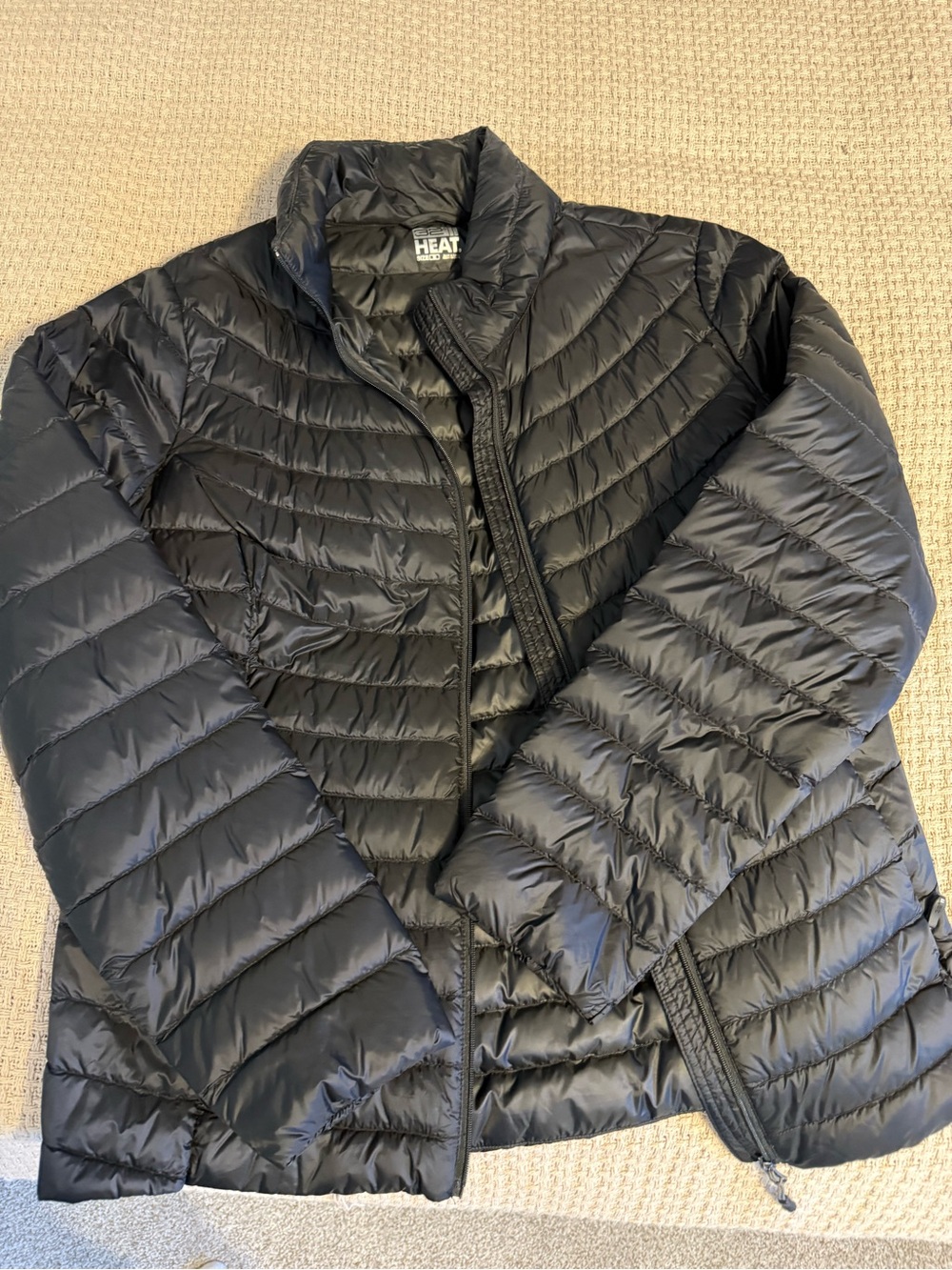 32 Degrees Black Packable Puffer Jacket